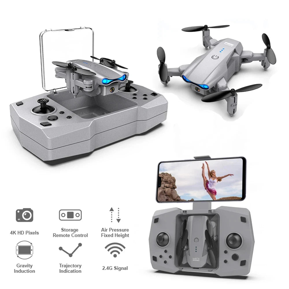 Foldable Mini RC Drone WiFi FPV 4K HD Camera