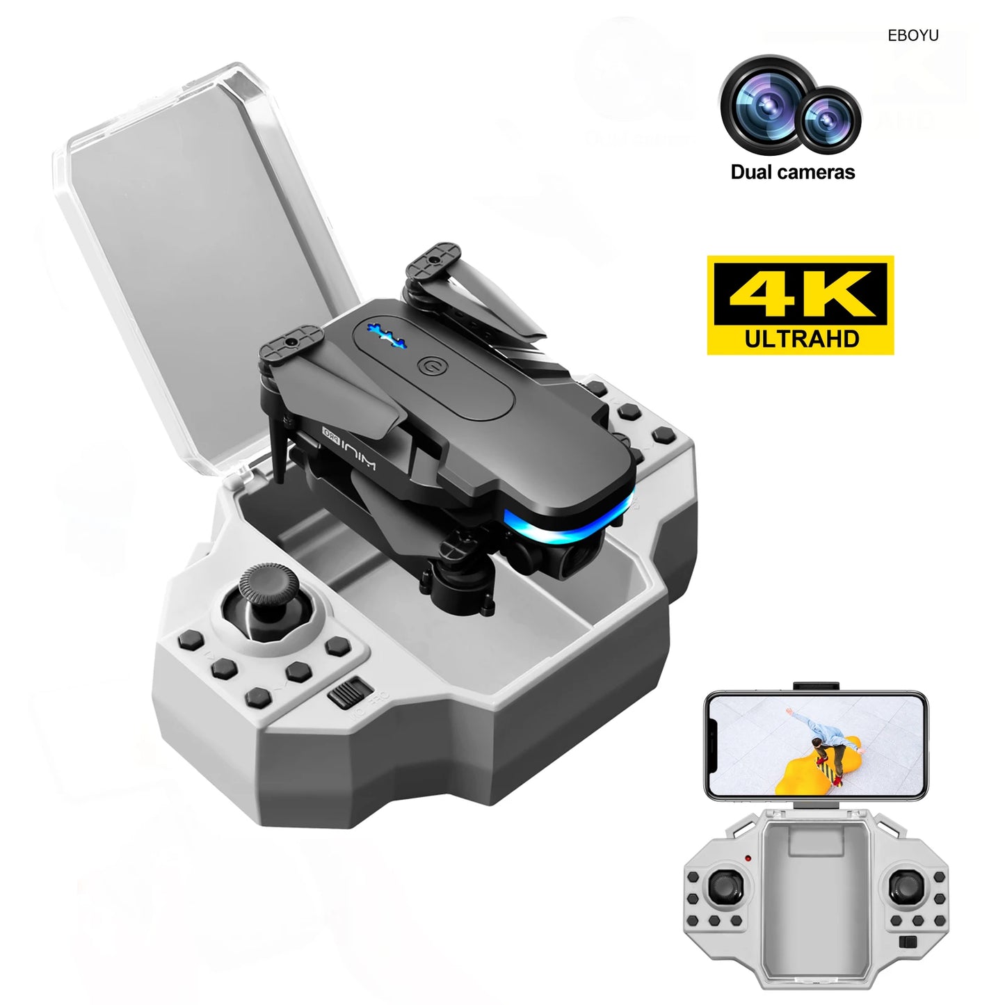 Mini RC Drone WiFi FPV 4K HD Camera