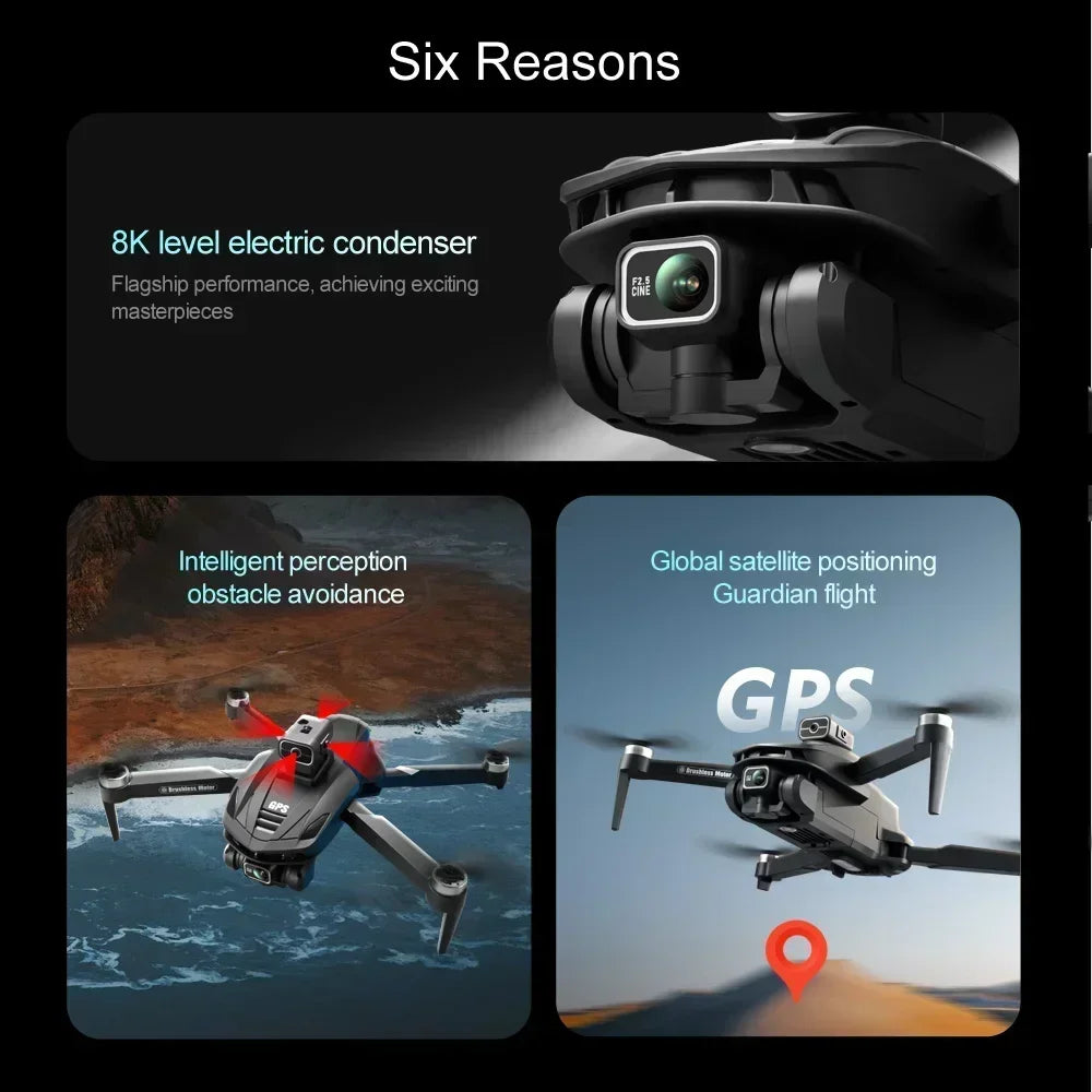 V168 Drone Professional HD Aerial Photography Dual-Camera 360°