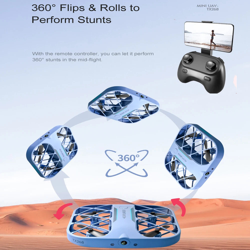 H107 Mini Drone 8K 4K Quadcopter with Camera