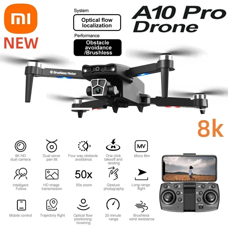 A10 Pro Mini Drone Profesional 8K HD Camera