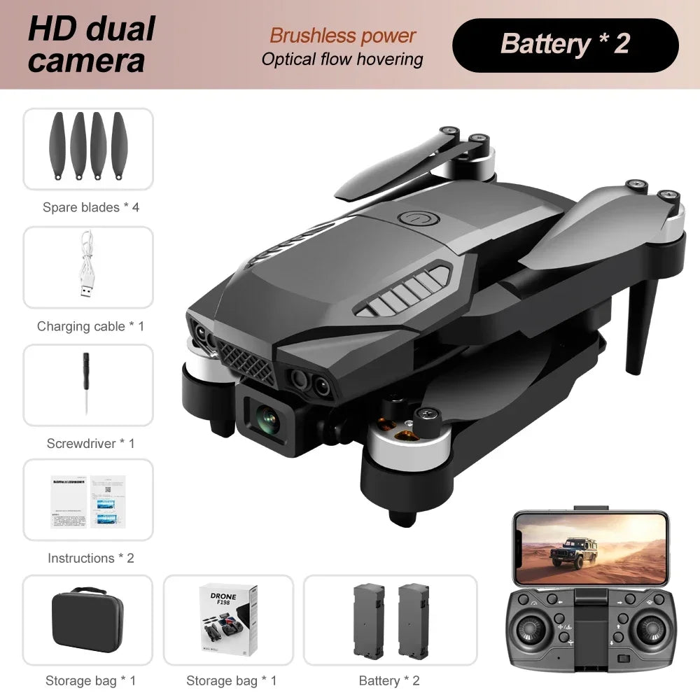 F198 Mini Drone Brushless Optical Flow